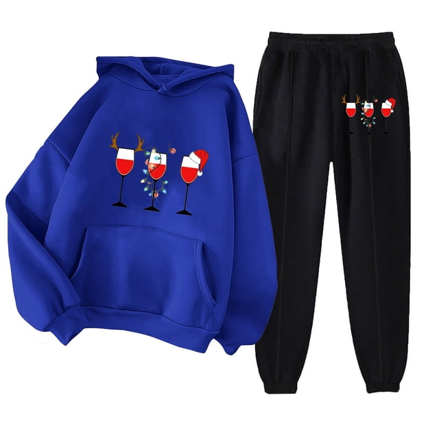 Puntoco Sudadera con Capucha para Mujer Sudadera con Bolsillo De Manga Larga Conjunto De Sudadera Estampada con Pantalones De Moda para Mujer Puntoco Puntoco-7216