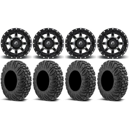 Fuel Maverick Black 15 Wheels 32 MotoVator Tires Kawasaki Teryx Mule