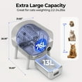thumbnail image 2 of Caja de arena autolimpiante para gatos Fsitego: caja de arena automática extra grande para varios gatos, sin olor, controlada por aplicaciones, desechable de residuos con luz ambiental, 2 of 7