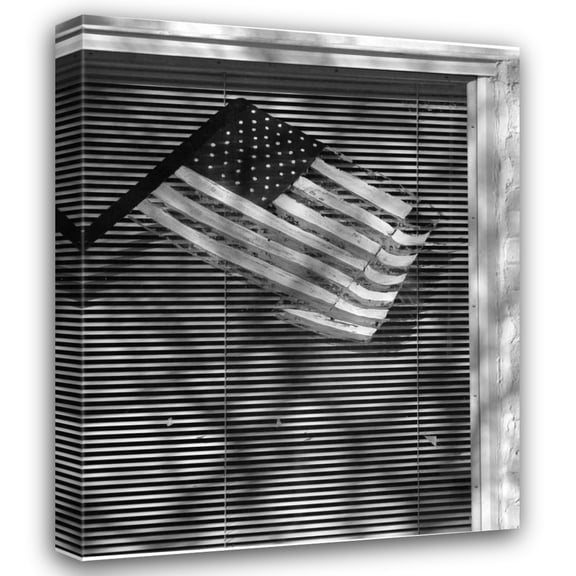 Scott Larson 15x18 Gallery Wrapped Canvas Wall Art Titled - Window Flag II