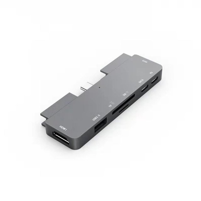 Adaptador De Concentrador Tipo C 7 En 1 Con 4K Tipo-C A Hdmi Puerto Usb 3.0 Lector De Tarjetas Sd / Tf Puerto De Carga Pd Puerto De Datos Tipo C Conector De Audio De 3,5 Mm Para Ipad Pro Tipo-C Inevent EL009384-00