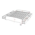 thumbnail image 7 of Prepac Mate's Wooden Full Platform Bed with 6 Drawers, 57" x 18.75" x 76.5", White, 7 of 7