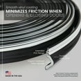 thumbnail image 5 of M-D Building Products 91812 90 ft. Black Vinyl-coated Foam Top and Sides Door Seal for Doors with Kerf/Channel, 5 of 7