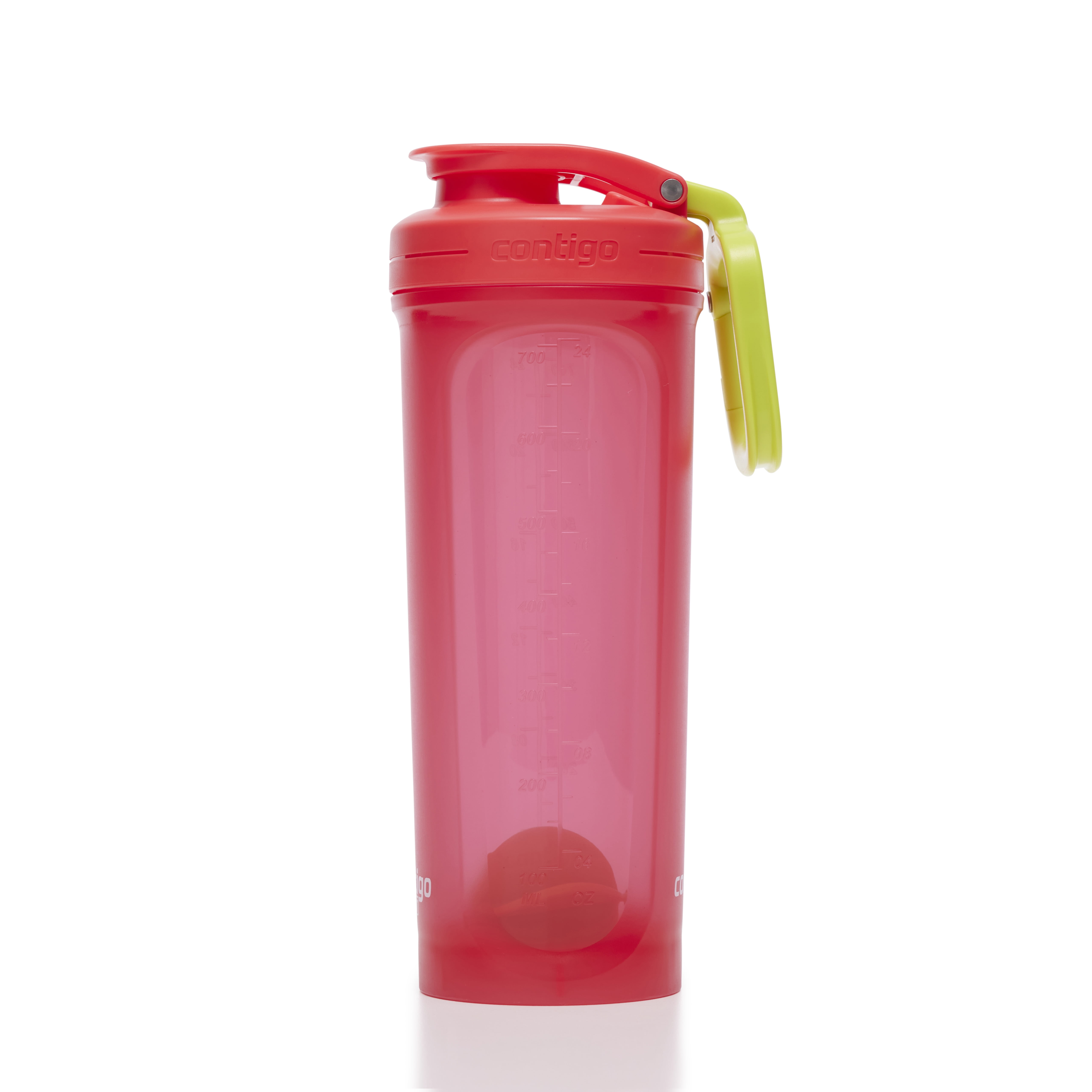 Contigo Shake and Go Fit Mixer Bottle - Neon Pink/Clear, 28 oz