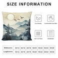 thumbnail image 5 of COMIO  Misty Mountain Forest Pillow Covers Blue Burnt Orange Watercolor Nature Woodland Double Sided Cushion Covers Foggy Forest Decorative Pillowcases for Couch Bedroom Car, 5 of 5