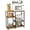 Rustic Brown, variant on SOGES 4-Tier Kitchen Baker's Rack Utility Microwave Stand with 5 Hooks, Metal Storage Shelves, White Maple