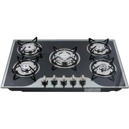 30 inch Electric Cooktop 4 Burners Drop In Ceramic Glass Stove Top Touch  Control