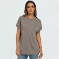 thumbnail image 7 of SUNBS Women's Oversized Tops Business Casual Short Sleeve T-Shirt Summer Blouses, 7 of 7
