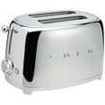 thumbnail image 1 of Smeg 50s Retro Line Grille-Pain 2 Tranches, Chrome avec Grilles Auto-Centrantes et Pop-Up Automatique, 1 of 2