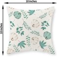 thumbnail image 3 of Fall Pillow Covers 18x18 Set of 2 Aqua Green White Pumpkin Maple Leaves Pillowcase for Home Fall Decor Throw Pillow Covers Autumn Thanksgiving Decorations Outdoor Cushion Case for Sofa Couch, 3 of 6