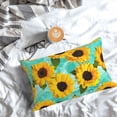 thumbnail image 3 of Salouo Sunflowers With Green Leaves Pattern Pillow Cases,1PC Pillow Covers with Envelope Closure Decorative Pillow Case for Bed Couch,Pillows Not Included-14"x20", 3 of 6