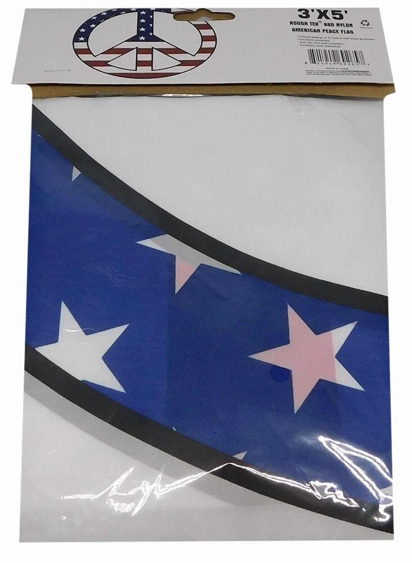 3X5 American Usa Peace Sign White Premium 3'X5' Printed Nylon Flag Banner