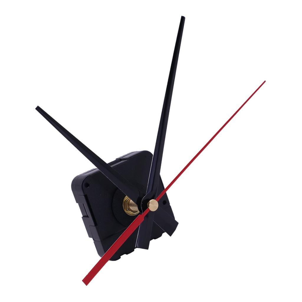 GUOOL 3x DIY Replacement Wall Clock Quartz Movement Mechanism Adjusting Long - Black And Red Pointers, 56x56x16.3mm