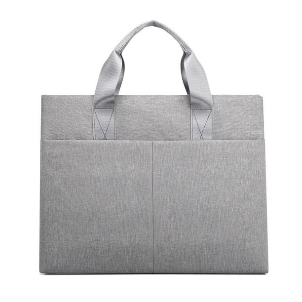 Bolsa para computadora portátil de mano de negocios, bolsa para documentos con textura informal, maletín de oficinaBolsa para computadora portátil (gris claro.1 pieza)