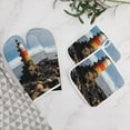 thumbnail image 5 of Ocean Lighthouse Heat Resistant Microwave Oven Gloves Set for BBQ Baking Grilling,Baking Gifts Cooks for Women,Housewarming Gifts for New Home, 5 of 6