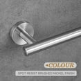 thumbnail image 4 of 9-Inch Brushed Nickel Towel Bar for Bathroom, Total Length 11-Inch Small Bath Towel Rack Wall Mount, Durable SUS304 Stainless Steel Modern Home Decor Nickel Towel Holder, 4 of 8
