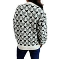 thumbnail image 5 of Seyurigaoka Women Knitted Sweater Casual Flocked Fluffy Heart Loose Sweatshirt Long Sleeves Crew Neck Pullover Tops Streetwear, 5 of 9