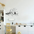 thumbnail image 5 of Hojas de rama de árbol con pegatinas de pared de gato, pegatinas de vinilo extraíbles, pegatina de pájaro, decoración del hogar, decoración de habitación, negro, 5 of 5
