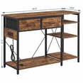 thumbnail image 2 of 55-75 Gallon Fish Tank Stand | Aquarium Stand with Power Outlet, 3-Tier Storage Shelf for Fish Tank, Turtle & Reptile Terrarium, Brown, 2 of 6