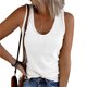 thumbnail image 1 of Qarigey Camisetas sin mangas transpirables para mujer Stay Cool All Summer Long Racerback Womens Vest Top Top ajustado para mujer White XL 1 Type3 NO3, 1 of 5