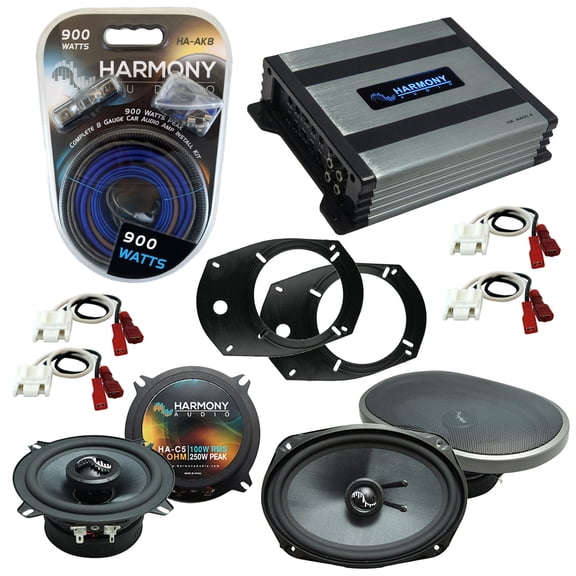 Fits Dodge Ram Truck 1994-2001 OEM Speakers Upgrade Harmony C69 C5 HA-A400.4 Amp