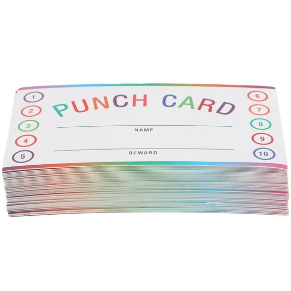 50 Sheets Reward Punch Cards Reward Incentive Card For Teacher Behavior Chart For Kids Home School Classroom Supplies