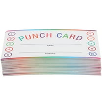 50 Sheets Reward Punch Cards Reward Incentive Card For Teacher Behavior Chart For Kids Home School Classroom Supplies