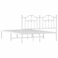 thumbnail image 3 of Bowery Hill Powder-Coated Steel King Size Bed Frame in White, 3 of 16