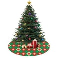thumbnail image 3 of 30 Inch Christmas Tree Skirt – Velvet Plush Tree Mat, Soft Thickened Polyester with Red Ties, Single-Sided Printing, Available in 30in/36in/48in, Perfect for Holiday Xmas Tree Decoration, 3 of 7