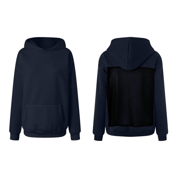 Women's Hollow Back Hoodie Long Sleeve Oversized Pullover Hoodies Cute Hoodies