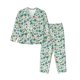 thumbnail image 1 of Fotbe Floral In Teal Conjunto de Pijama de Manga Larga para Mujer con Estampado, Ropa de Dormir de 2 Piezas, Conjunto de Casa Suave y Cómodo con Bolsillos-Medium, 1 of 7