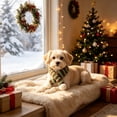 thumbnail image 5 of Pet Christmas Scarf with Pompom Decor Doggy Soft Bandana Warm Neck Accessories Holiday Dog Outfits for Cats Puppy Kitten and Small Dogs, 5 of 6