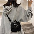 thumbnail image 4 of Hukapapa Lindo y lindo bolso de oso bordado Bolso de hombro de mujernegro, 4 of 5