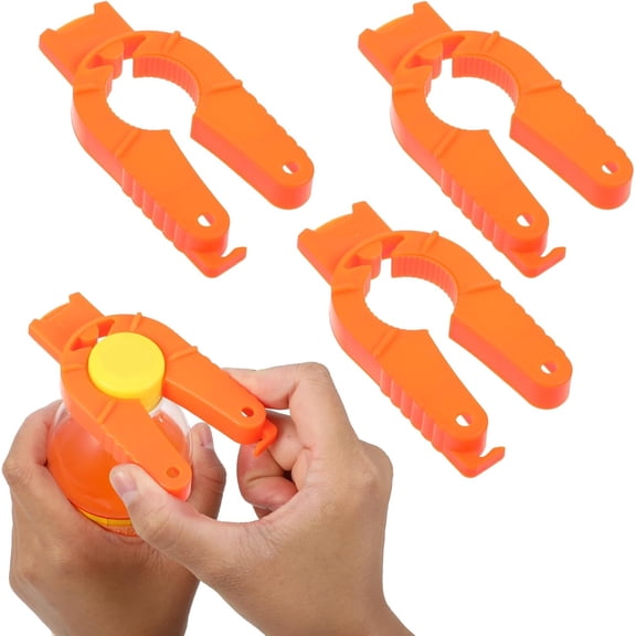 Plastic Bottle Cap Opener,3 Pack Water Bottle Opener,Orange Soda Can Opener,3 in 1 Multi-Purpose Water Bottle Opener for Arthritic Hands,Seniors