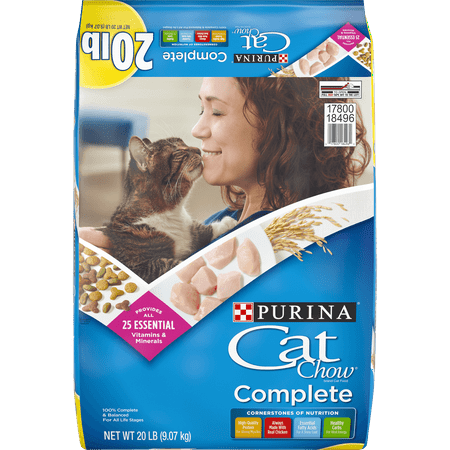 Purina Cat Chow Complete Dry Cat Food, 20 lb (Best Grocery Store Cat Food)