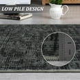 thumbnail image 5 of 10x13 Washable Rug for Living Room Solid Modern Abstract Area Rug Non-Slip Large Contemporary Bedroom Foldable Carpet Stain Resistant Aesthetic,Black, 5 of 8