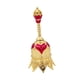 thumbnail image 2 of Campana de mano vintage para fiestas, manualidades, decoración del hogar, coleccionable oro rojo, 2 of 9