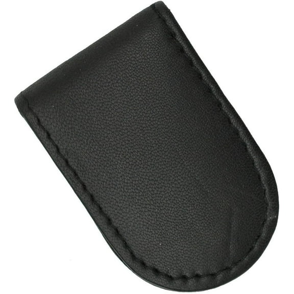 Marshal Wallet Genuine Leather Black Strong Magnetic Money Clip