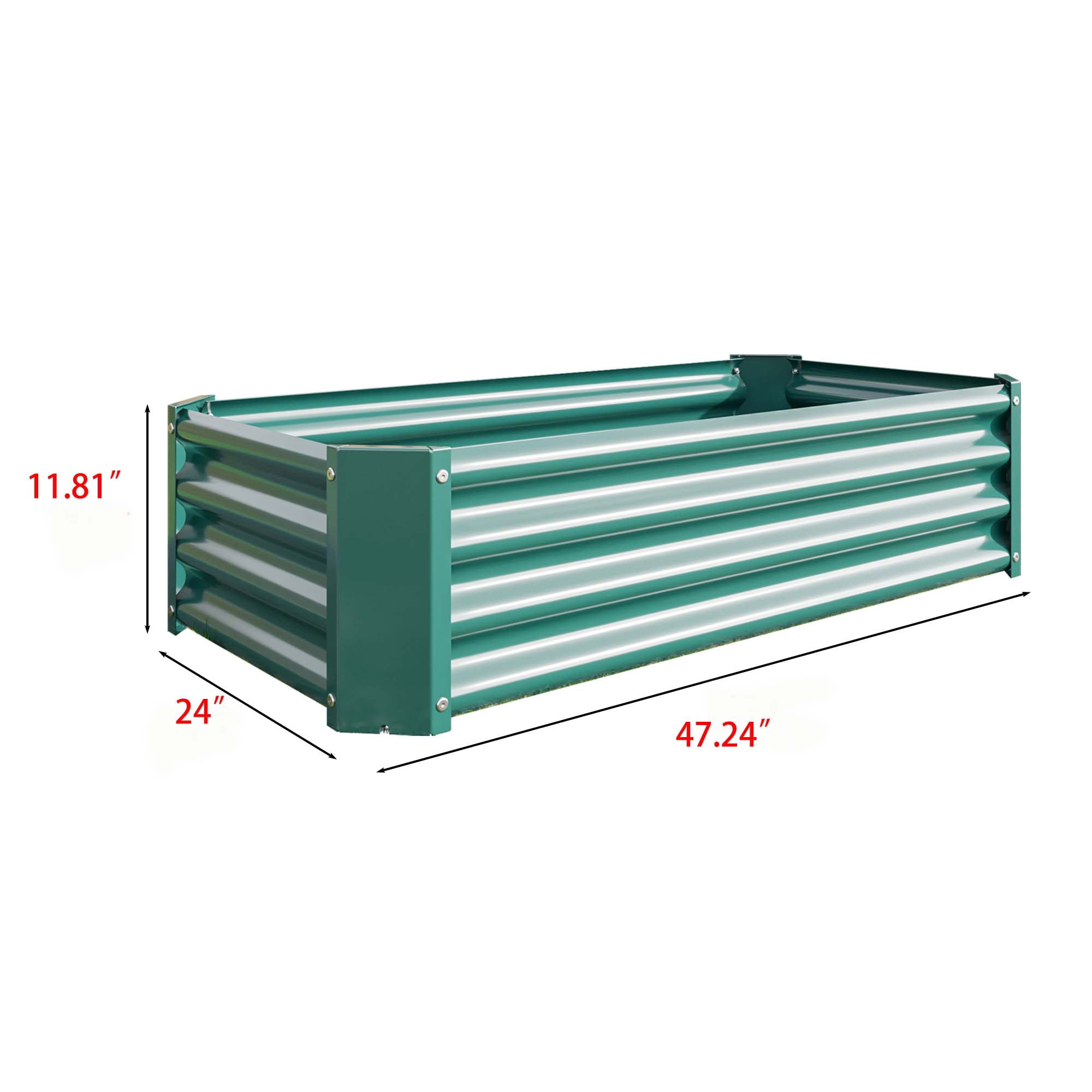 Aukfa Raised Garden Bed Kit - Garden Outdoor Planter Box for Vegetables - 4 ft x 2 ft - Green