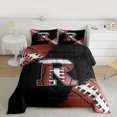 thumbnail image 2 of Manfei Initial Letter R Bedding Comforter Set,Football Sport Lovers Twin Comforter Sets,Rugby Gamer Gaming Bedding Set For Kids,Breathable Bedroom Decoration Reversible,2 Pieces, 2 of 8