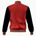 thumbnail image 3 of DECKRA Men's Fashion Varsity Jacket Casual Regular Fit Letterman Baseball Bomber Jackets Fleece, 3 of 5