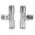 thumbnail image 4 of Conector rápido neumático de vía de cobre, 2 piezas Manguera de aire BSPP totalmente niquelada de 8 mm Manguera de aire de conexión rápida Conexión rápida Tecnología avanzada, 4 of 8