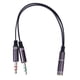 thumbnail image 2 of Divisor Y de audio estéreo de 3,5 mm, 1 conector hembra a 2 macho, adaptador de auriculares, cabina, 2 of 8