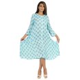 thumbnail image 5 of Bimba Printed Flared Midi Dress For Women Rayon Crepe Casual Summer Dress, 5 of 7