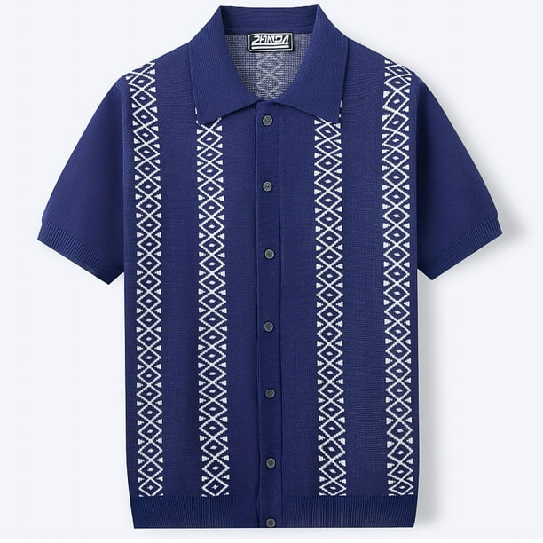 pstuiky camisetas de hombre, Camisa de punto de manga corta para hombre, cárdigan informal con botones y solapa de manga corta. camisas casuales para hombre xxl