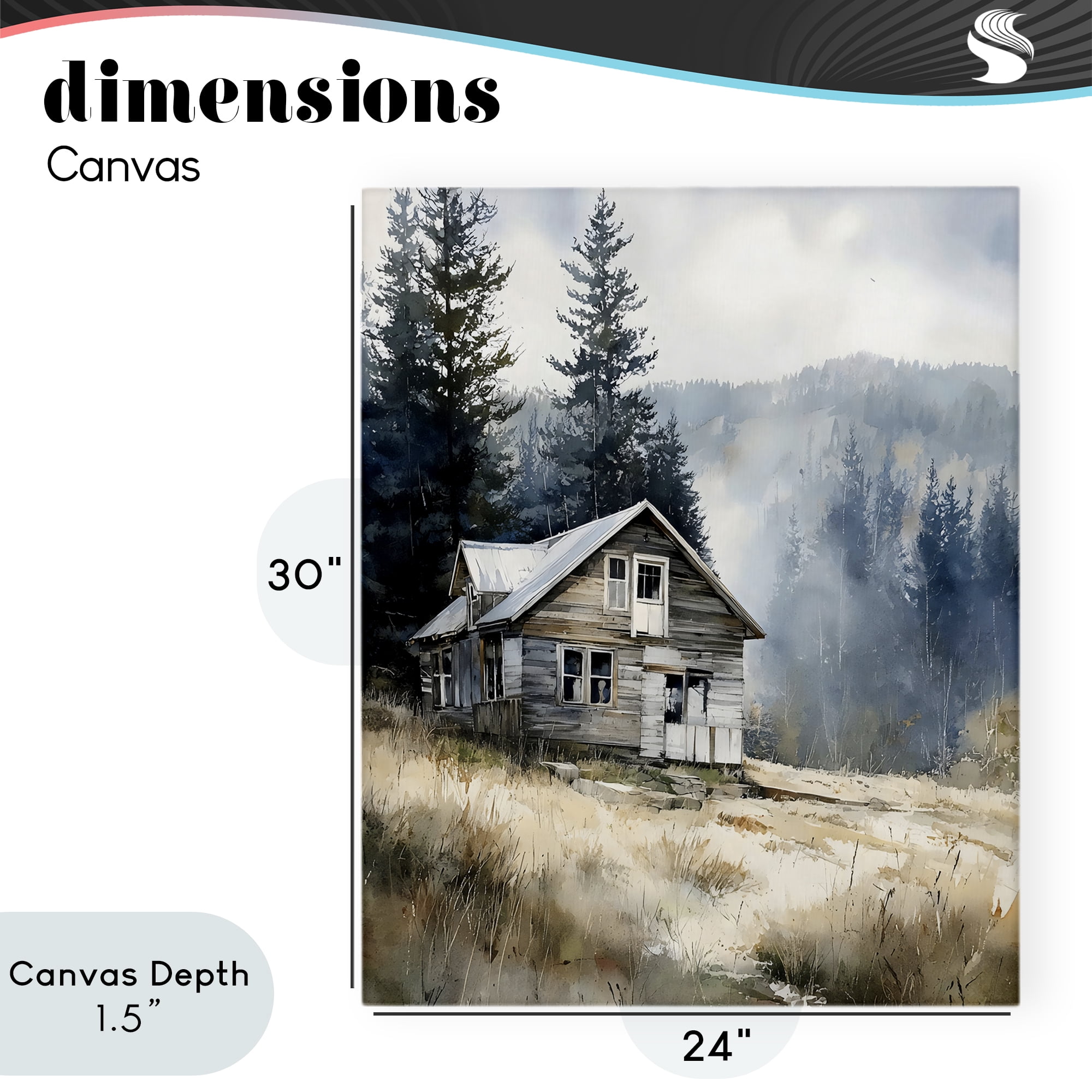 Stupell Industries Old Mountain House Canvas Wall Art, design by Franklyn Gregory
