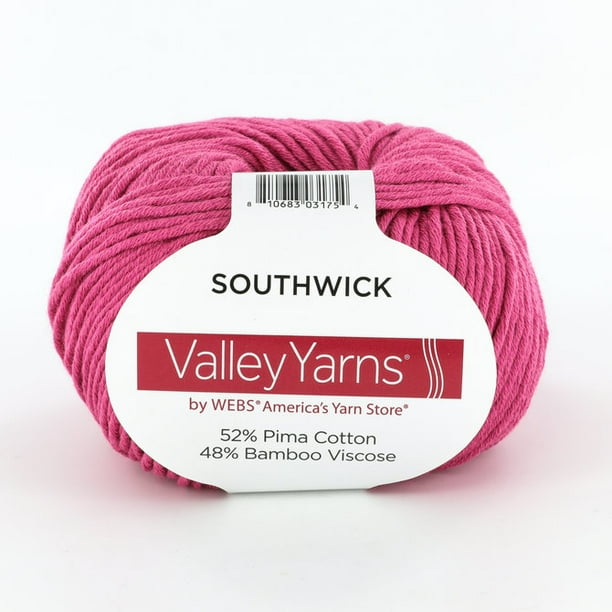 Valley Yarns Southwick DK/Worsted Weight Yarn, 52 Pima Cotton/48