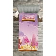 thumbnail image 3 of Ambesonne Retro Quilted Bedspread Set 2 Pcs, Cartoon Candy Land, Twin Size, Multicolor, 3 of 3