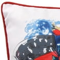 thumbnail image 2 of Jordan Manufacturing 18" x 18" Multicolor Snowman Novelty Square Reversible Decorative Throw Pillow with Welt, 2 of 6