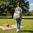 thumbnail image 6 of 3Pcs Heavy Duty Canvas Tote Bags, Large Capacity Reusable Shopping Bags, Machine Washable for Grocery, Camping and Outdoor Activities, 6 of 7